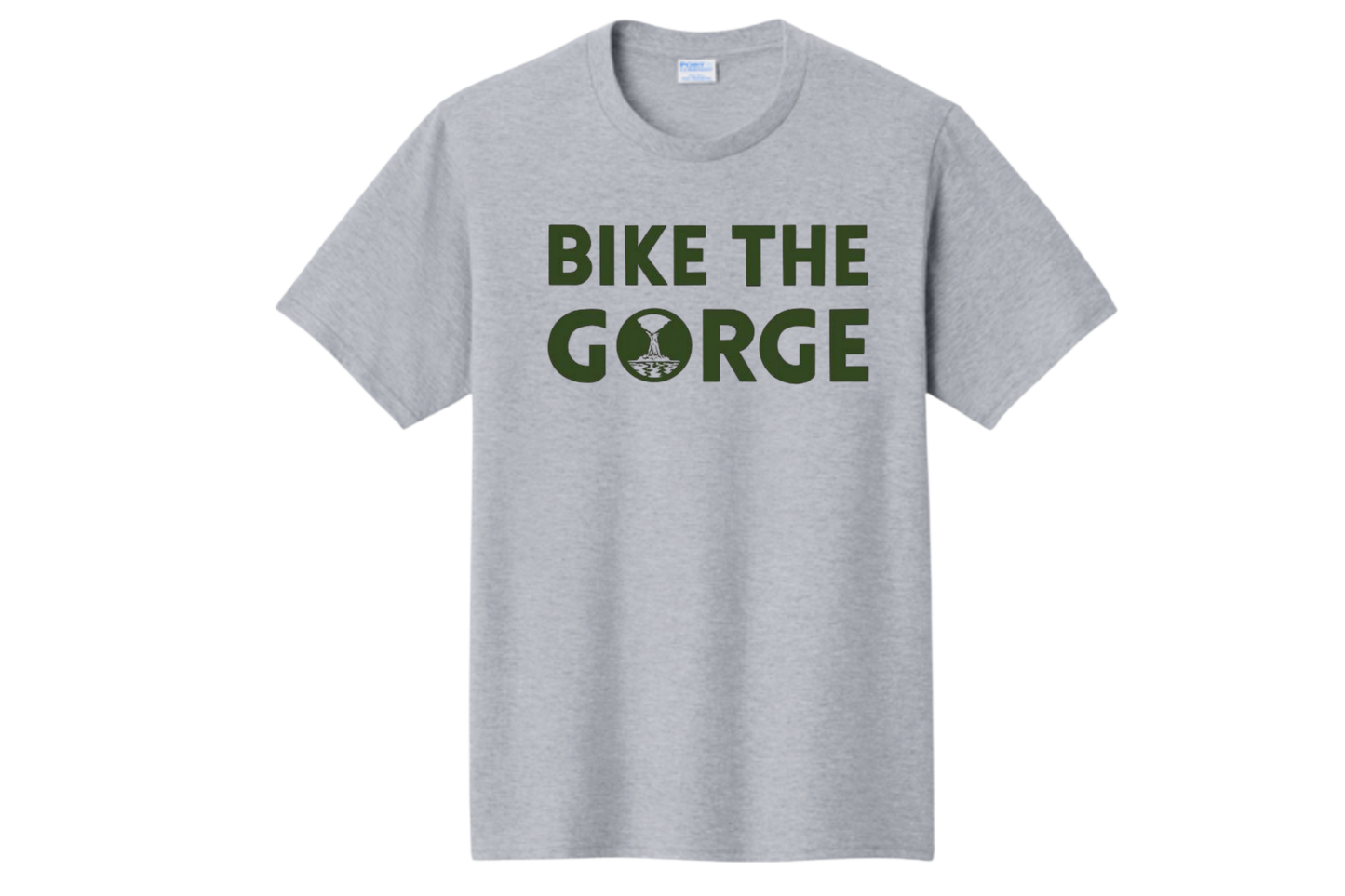 Bike the Gorge T-Shirt - Gray Short Sleeve